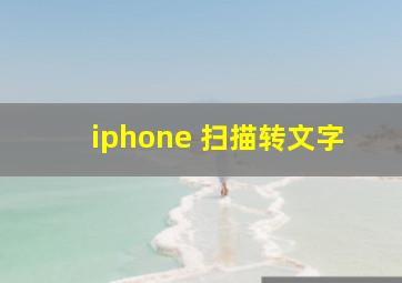 iphone 扫描转文字